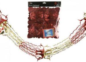 30 CENTIMETRE FOIL GARLAND RED