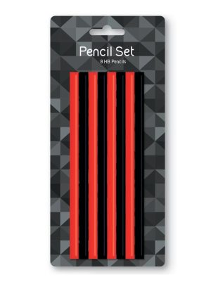 PENCIL SET GEOMETRIC SET OF 8 HB PENCILS