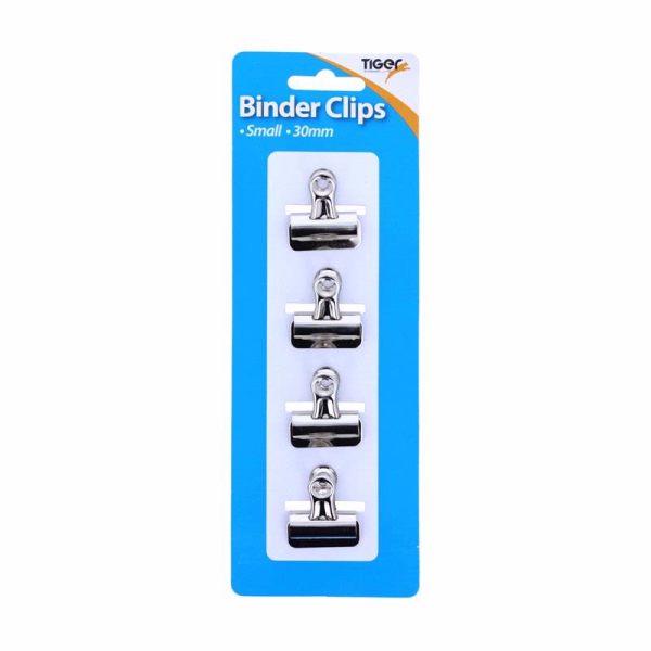 TIGER BINDER LETTER CLIPS 30MM PACK OF 4