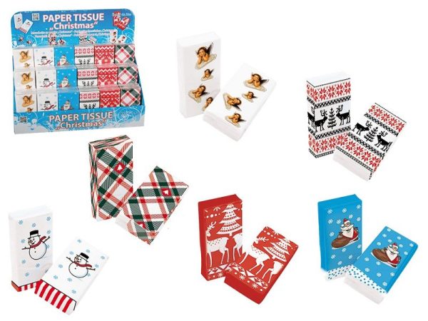 PAPER TISSUES CHRISTMAS COLLECTION 6 PACK OF 10