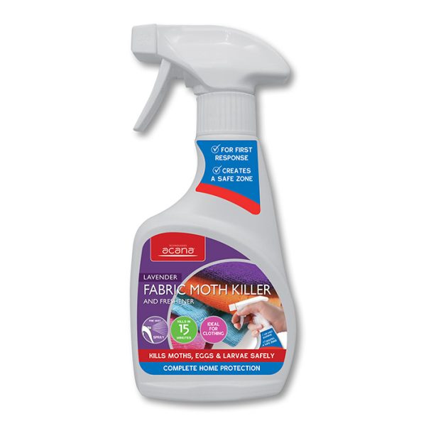 ACANA CARPET & FABRIC MOTH KILLER FRESHENER LAVENDER 275ML SPRAY