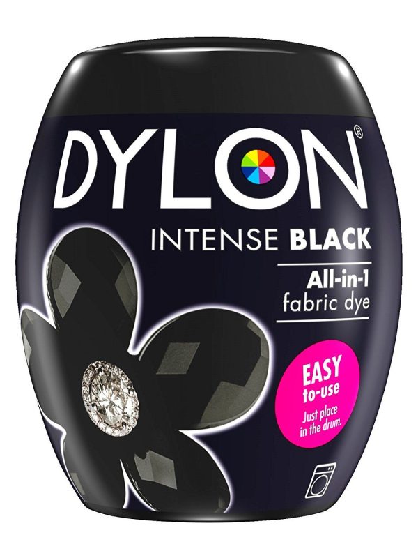 DYLON ALL IN ONE FABRIC MACHINE DYE POD 350G - INTENSE BLACK NO. 12