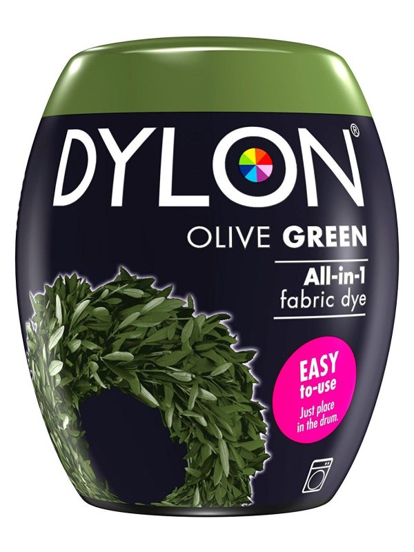 DYLON ALL IN ONE FABRIC MACHINE DYE POD 350G - OLIVE GREEN NO. 34