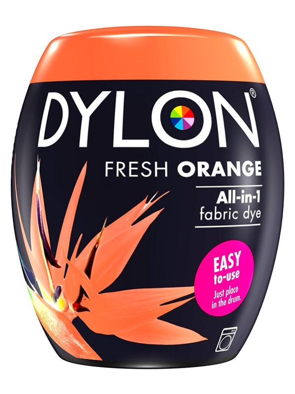 DYLON ALL IN ONE FABRIC MACHINE DYE POD 350G - FRESH ORANGE NO. 55