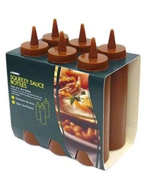 6 SAUCE BOTTLE BROWN 12OZ
