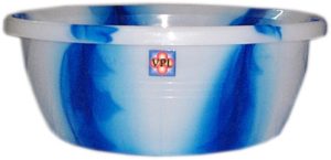 DOUBLE COLOUR PLASTIC ROUND TUB BASIN 30CM