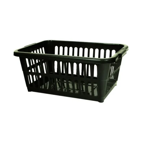 RECTANGLE LAUNDRY BASKET BLACK