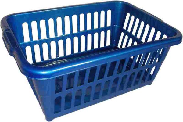 RECTANGLE LAUNDRY BASKET BLUE