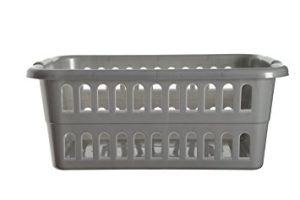 RECTANGLE LAUNDRY BASKET SILVER