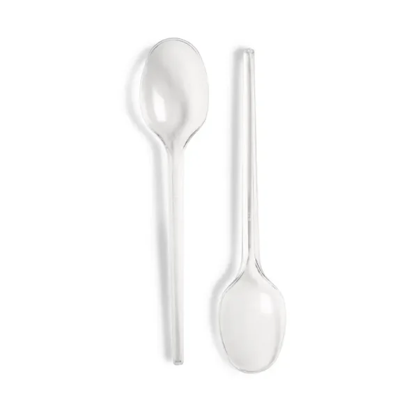 PACK OF 100 CLEAR HEAVY DUTY PLASTIC PS TEASPOON