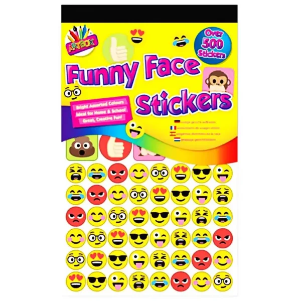 500 FUNNY SMILEY FACE REWARD STICKERS