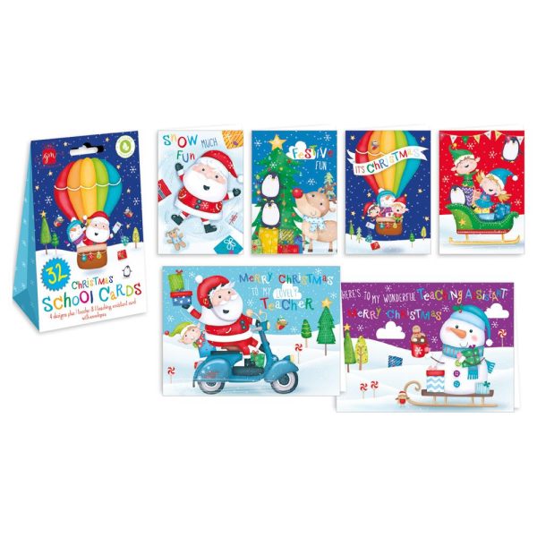 GIFTMAKER CHRISTMAS SCHOOL GREETING CARDS - NOVELTY CHARACTERS