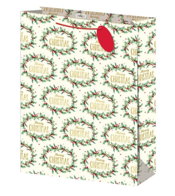 CHRISTMAS FOLIAGE EXTRA LARGE GIFT BAG