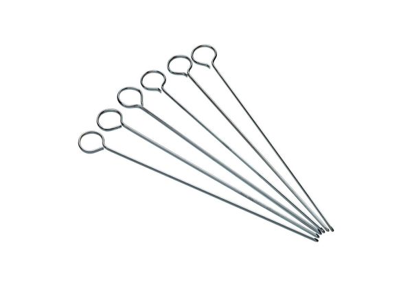 6 KITCHEN CRAFT METAL SKEWERS 20CM