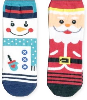CHRILDREN CHRISTMAS SOCKS UK 6-8 - SANTA / SNOWMAN