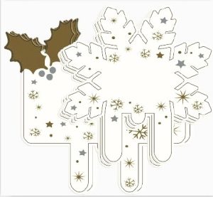 CHRISTMAS 8 TRADITIONAL PLACE CARD WITH PARTY CONFETTI