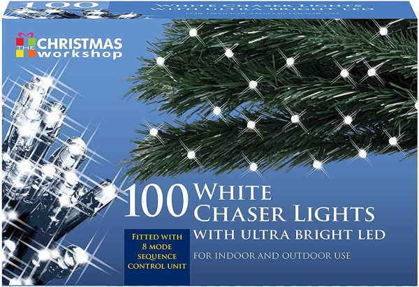 CHRISTMAS WORKSHOP 100 BRIGHT WHITE CHASER LED LIGHTS