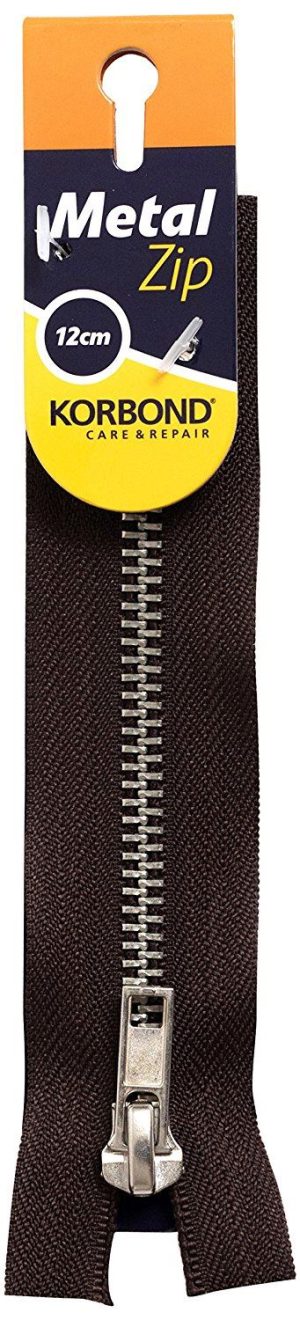 KORBOND METAL ZIP 12CM - BROWN
