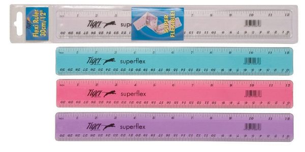 TIGER SUPER FLEXI RULER 30CM / 12 INCH