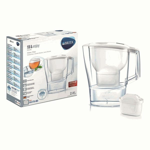 BRITA FILL & ENJOY ALUNA WATER FILTER COOL WHITE MAXTRA 2.4L