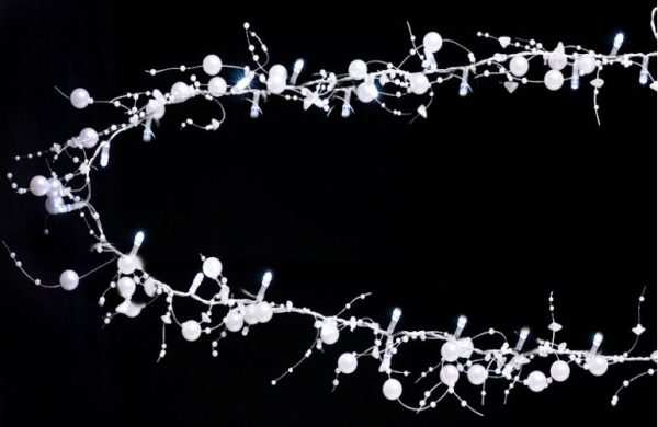 30 WHITE LED BEAD CHAIN GARLAND