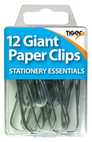 12 TIGER ESSENTIALS GIANT PAPER CLIPS