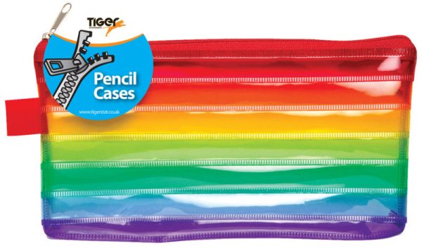 TIGER SMALL RAINBOW PENCIL CASE 19CM X 10CM