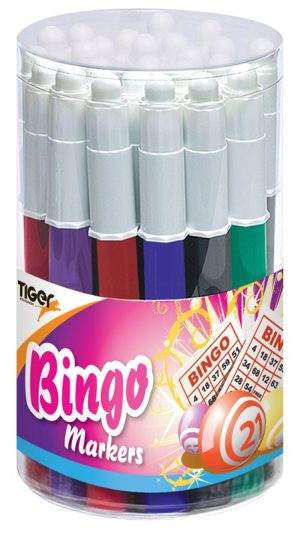 24 PCS TIGER MERCURIO BINGO MARKERS IN TUB