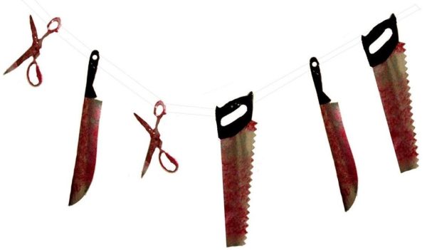 6PC BLOODY WEAPONS HALLOWEEN GARLAND