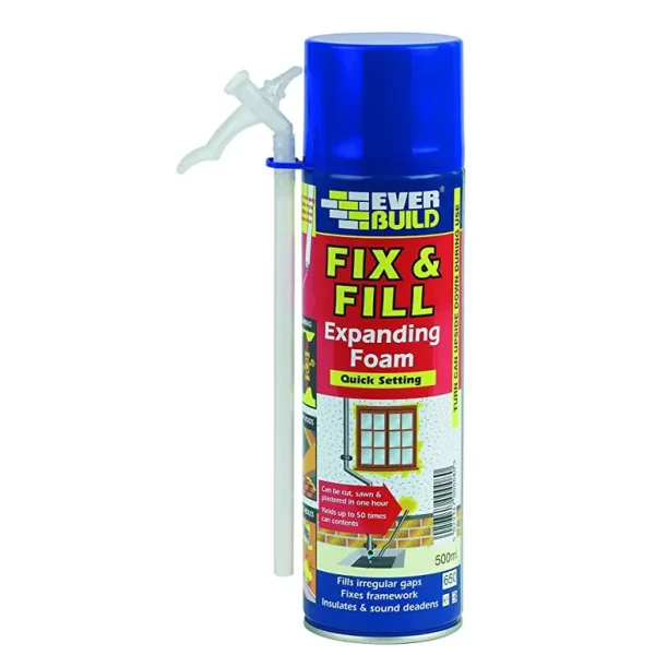 EVERBUILD FIX & FILL EXPANDING FOAM FILLER 500ML