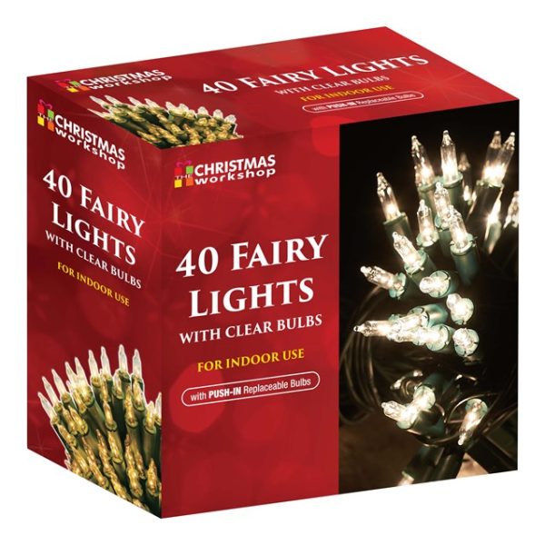 40 SHADELESS FAIRY LIGHTS - CLEAR