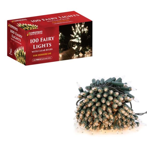 100 SHADELESS CLEAR FAIRY LIGHTS