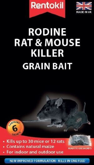 RNETOKIL RODINE RATE & MOUSE KILLER GRAIN BAIT 6 SACHETS