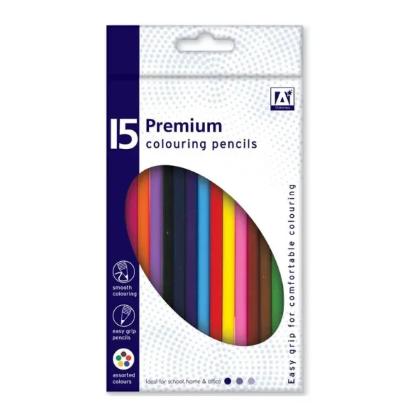 PREMIUM COLOURING PENCILS PACK OF 15