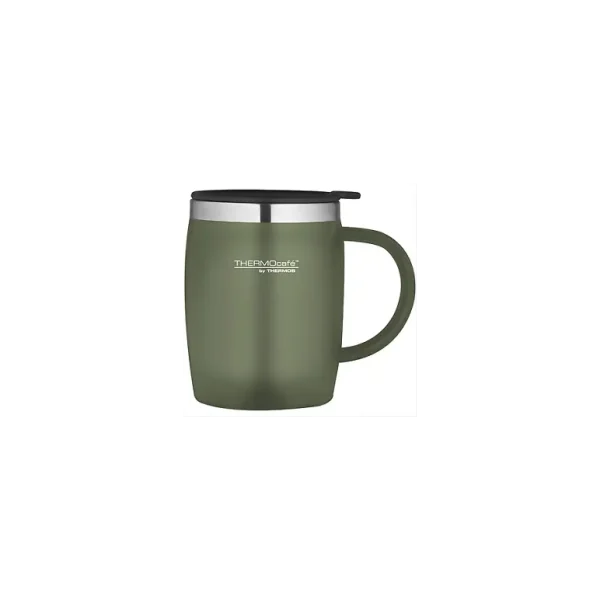 MOSS COLOUR THERMO CAFE SOFT TOUCH DESK MUG 450ML MOSS