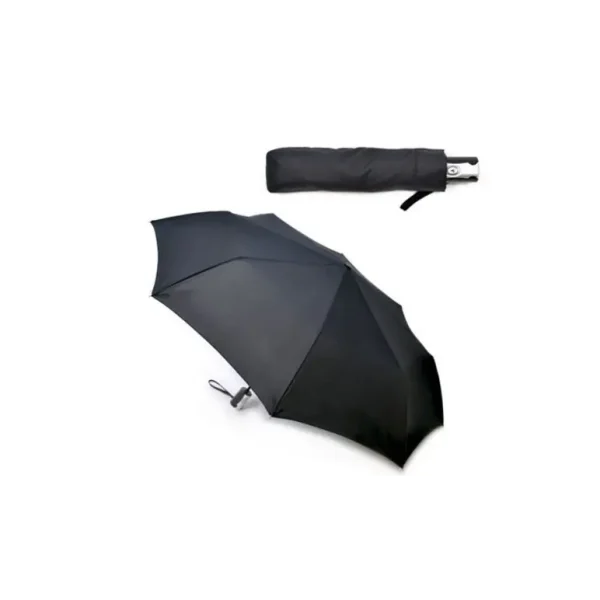 DRIZZLES DELUXE GENTS AUTOMATIC SUPER MINI UMBRELLA BLACK - CROOK HANDLE