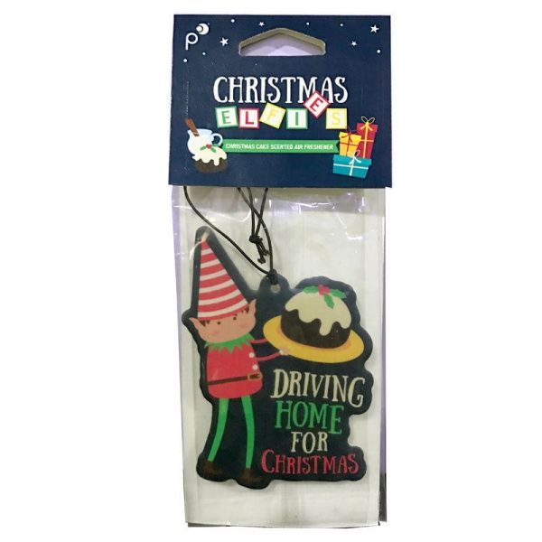 CHRISTMAS ELF DRIVING HOME FOR CHRISTMAS AIR FRESHENER