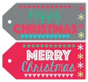 PACK OF 15 FOIL PARCLE GIFT TAGS ASSORTED DESIGNS
