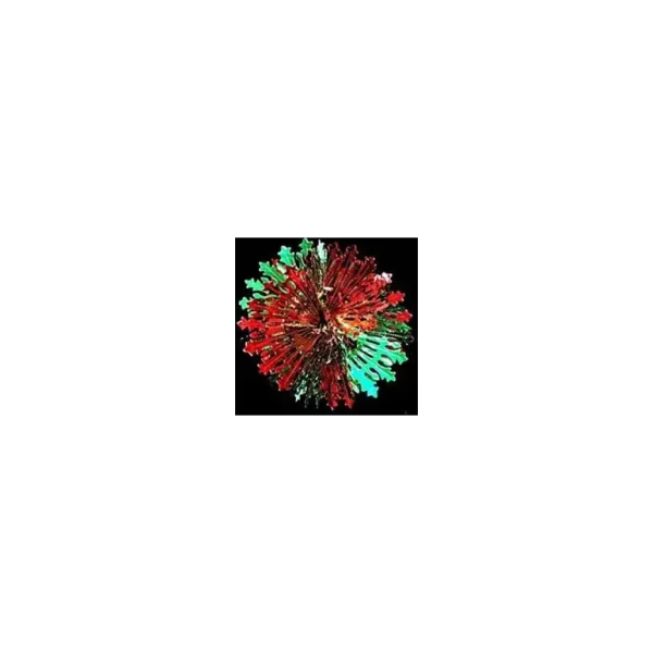 BALL CHRISTMAS FOIL DECORATION RED/GREEN