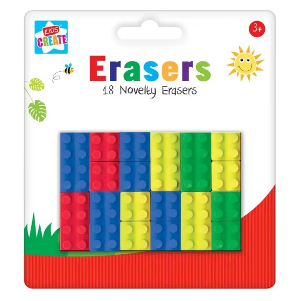 BRICK SHAPE NOVELATY ERASERS