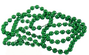 GREEN CHRISTMAS BEAD GARLAND 3M