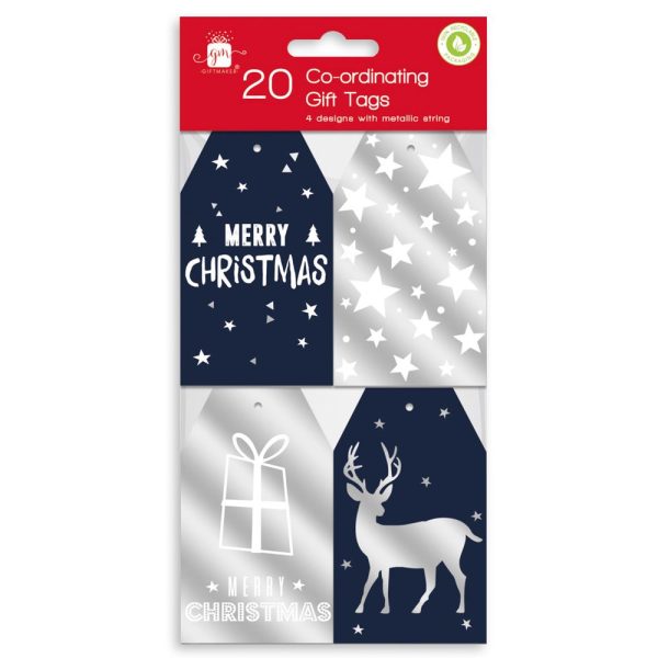 GIFTMAKER MIDNIGHT WONDER CHRISTMAS GIFT TAGS PACK OF 20