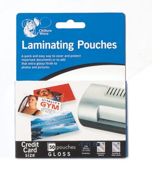 CHILTERN WOVE CREDIT CARD SIZE LAMINATING POUCHES PACK OF 50
