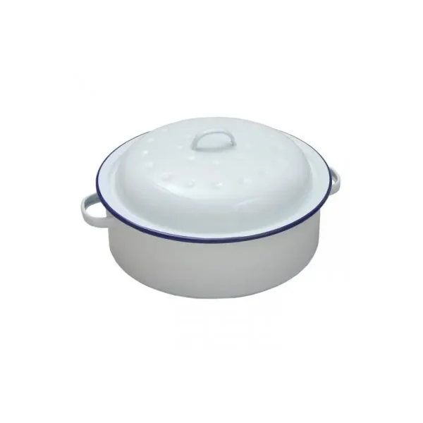 FALCON ENAMEL ROUND ROASTER WITH LID 26CM