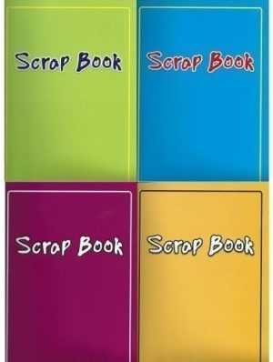 DELUXE COLOUR PAPER SCRAP BOOK 24 PAGES 230MM X 330MM