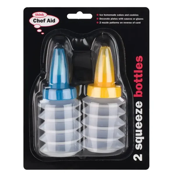 CHEF AID 2PC SQUEEZE BOTTLES