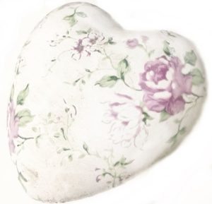 14CM HEART ROSE DESIGN DECORATION