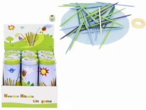 WOODEN MIKADO GAME IN TIN