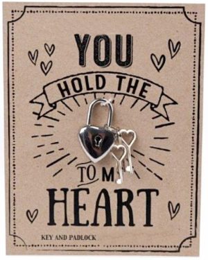 4 X 2CM HEART LOCK AND HEART KEYS
