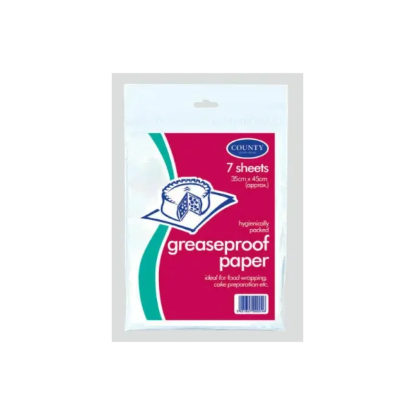 COUNTY GREASEPROOF SHEETS PACK OF 7